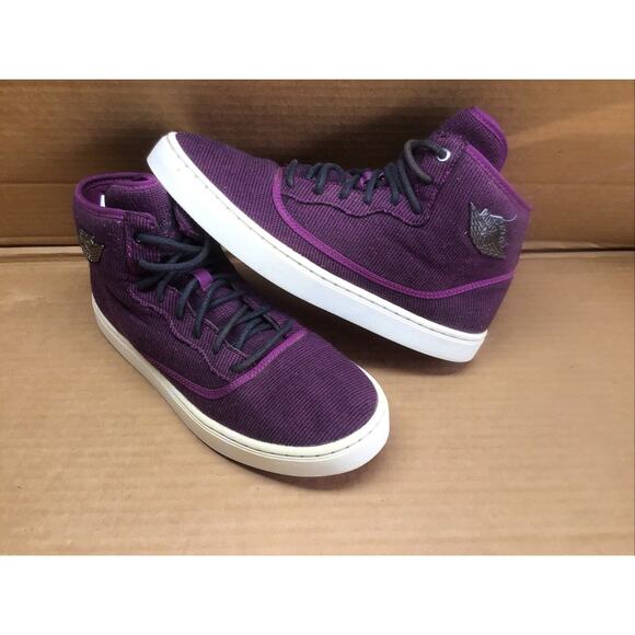 Air Jordan Jasmine Mulberry Fuchsia Glow White Hi Tops 7Y Womens 8.5